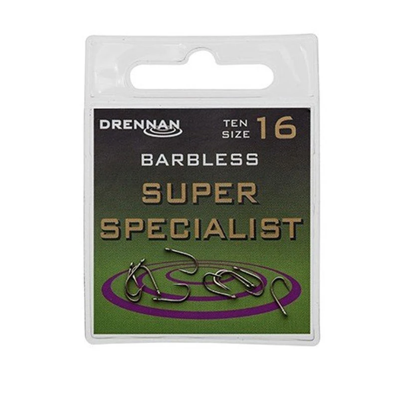 Drennan Super Specialist Barbless Eyed Hooks